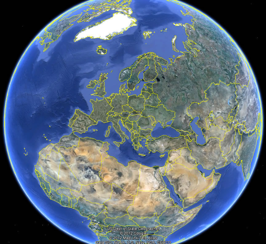 Europe Earth Map